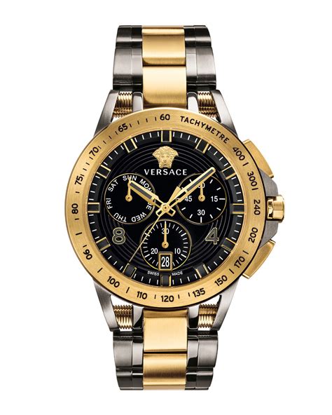 mens gold mens versace watch|versace watches men's closeout.